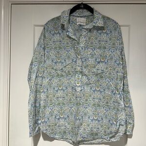 JCrew Organic cotton classic-fit popover top in Liberty® Lodden fabric size 4